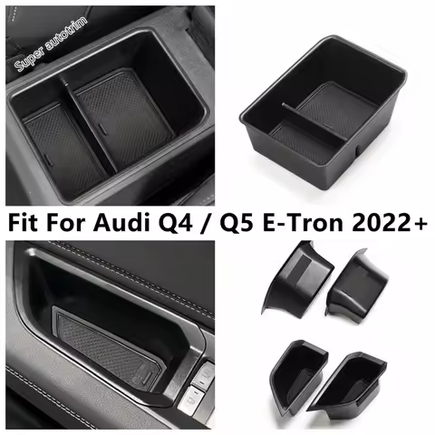 Car Door Organizer Storage Box Armrest Central Console Tidy Stowing Accessories Interior Fit For Aud