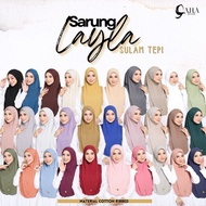 BORONG - TUDUNG SARUNG LAYLA SULAM COTTON RIBBED