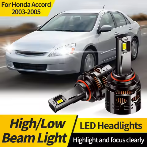 2PCS LED Headlight Lamp 9005 HB3 For Honda Accord 2003 2004 2005 9006 High/Low Beam Bulbs HB4 Front 