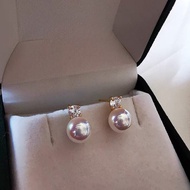 Authentic Tiannv Pearl Princess Style Pearl Earrings S Sterling Silver Mother-Oyster Pearl Tiannv Gr