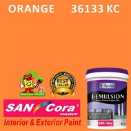 ORANGE 36133 KC ( 5L ) SANCORA I-EMULSION PAINT FOR INTERIOR AND EXTERIOR WALL PAINT / SAN CORA EMUL