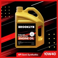 Brooklyn 10W40 4L Semi Synthetic Engine Oil Lubricant API Minyak Hitam Kereta Enjin Cars Proton Toyota Honda Perodua Nissan 10w-40 Lubricant Motor 4 litres