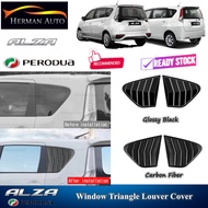 HermanAuto Perodua Alza 2011-2021 Window Cover Mustang Design Triangle louver Cermin Segi Tiga Frame