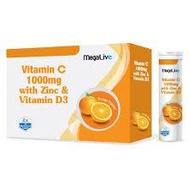 [EXP 06/2026] MegaLive Vitamin C 1000mg Effervescent Tablet
