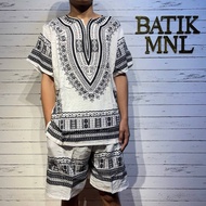 Polo Kukuh Terno for Adults - Bohemian Dashiki Boho Tribal Print Summer Beach Outfit