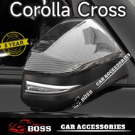 Toyota Corolla Cross Side Mirror Cover Mirror Protection Cover Garnish Carbon Design Strip Boss Car Accessories