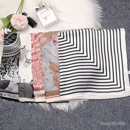 Literary Fresh Silk Scarves Spring Fashionable Versatile Square High-End Sense Women Whitening Neck 