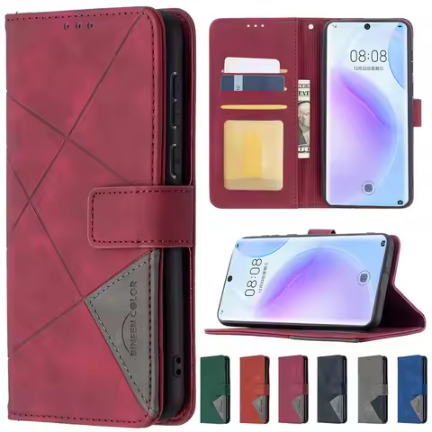 Leather Case For Huawei P50 P40 Pro P30 Lite P Smart Z Y5 Y6 Y7 Y9 Prime 2019 2020 2021 Honor 9A 9S 