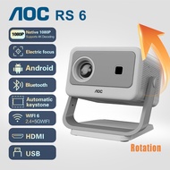 AOC RS6 Projector For Home Theater 4K Native 1080P Ultra-Clear 15000 Lumens 2.4G+5G Dual-Band BT 5.0
