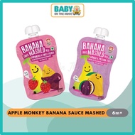 APPLE MONKEY Banana Sauced Mashed 100g 6month+ Baby Snack Food