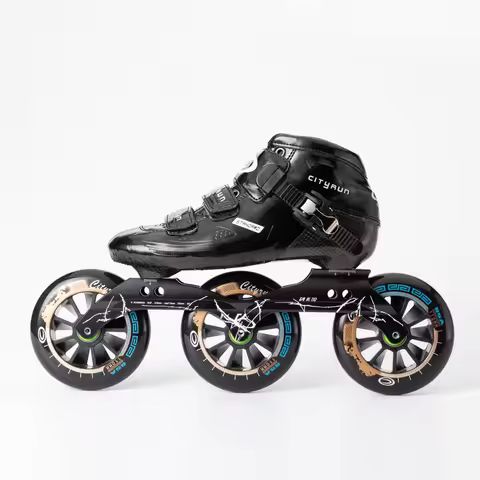 KR CITYRUN 3 Wheels 3X110mm Carbon Fiber Speed Skates Patines Street Road Daily Brushing Roller Skat