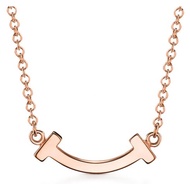 18K White Gold Smile Necklace Small Size