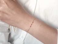 SV925/ 14KGF 小清新 Coral 迷你紅珊瑚手鍊/腳鍊