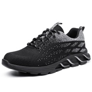 Probeli Safety Shoes Sport Boots Anti Slip Anti-Smashing Breathable Steel Toe Kasut Lelaki Kerja Kas