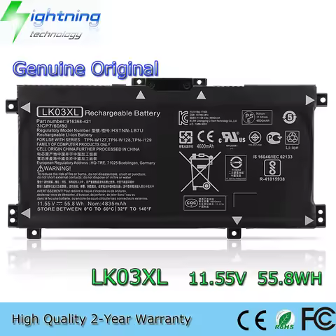 New Genuine Original LK03XL 11.55V 55.8Wh Laptop Battery for HP Envy X360 15-BP 15-BQ 17M HSTNN-UB7I