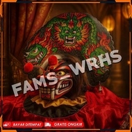 Carved Barongan Coret Barongan Caplokan Wooden Traditional Children's Toy Dragon Motif Standard Vip 