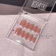 MIRAKURU I Reusable High Quality Handmade Frnch Press on Nails 法式 Customize Own Size and Shape Nail 