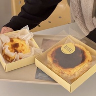 13cm 20cm Basque Cheesecake Box Light Cheesecake Box Chiffon Transparent Pastry Box Korean Style Pac