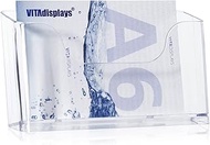 Pack of 5 DIN A6 Table Leaflet Stands, Flyer Stand in Landscape Format, Transparent Flyer Holder and