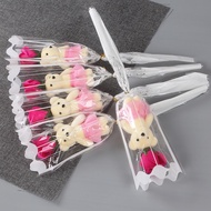 Artificial Rose Bear Flower Soap Bouquet Set Exquisite Flowers For Mother's Day Valentine's Day B2d2