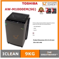 TOSHIBA AWM1000EM(SG) Washing 9KG Fully Auto Top Load Washer (AW-M1000EM(SG)) (Replace AW-J1000FM)