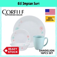 Corelle Livingware Dandelion16pcs Dinnerware Set (16S-DAN-PH)Tableware Pinggan Corelle Mangkuk Plate Bowl