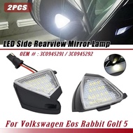 2Pcs Canbus Led Under Side Mirror Puddle Light Welcome Lamps For VW Golf 5 GTI MK5 MKV Passat B6 CC 