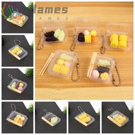 ADAMES Mini Fast Food Box Keychain, Simulation Fast Food Box Simulation Fast Food Box Keychain, Uniq