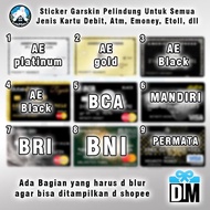 Protective Sticker Gar Skin Bank Card American Express Dubai Fisrt Discharge E money etc