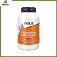 NOW Foods - 葡萄糖胺和軟骨素含 MSM -180粒素食膠囊 [香港行貨] 此日期前最佳:2028年10月31日