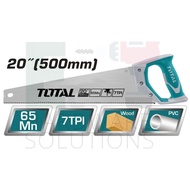 TOTAL/WISEUP Hand Saw 500mm 0.9mm,7TPI, Teeth Protector, Heat Treatment THT55206/110211