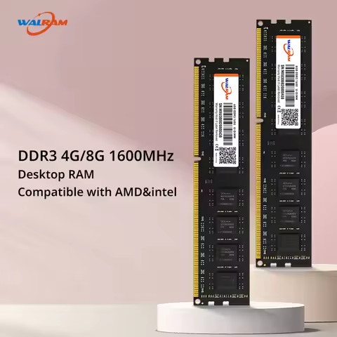 Walram Memoria Ram DDR3 8GB 1600mhz RAM Desktop Memory PC3 4GB 12800U 240Pin 1.5V NO ECC DDR3 Comput