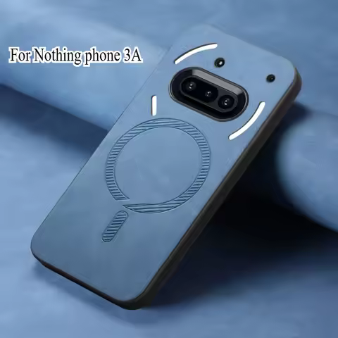 For Nothing Phone 3A Case for Magsafe Magnetic Luxury Leather Back Cover for Nothing Phone 3A 3 A Ph