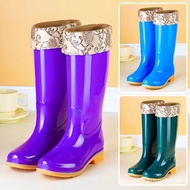 🔥Hot sale🔥High Non-Slip Fleece-Lined Cotton-Padded Rain Boots Waterproof Rain Boots Barrel Rubber Shoes Shoe Cover Rubbe