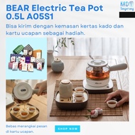 0.5l Glass Electric Kettle BEAR Electric Kettle Portable Chinese Tea Set 3 Ceramic Cup Mini Multi Cooker Teapot Tray Ceramic Cup Water Heater Gift Souvenir Christmas Gift Wedding Gift
