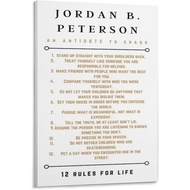 Jordan Petersons 2 Rules For Life Motivational Inspirational Quotes Poster Canvas Wall Art Picture P