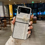 Aesthetic Simple Casing for Samsung Galaxy Z Flip 4 Z Flip 3 Durable Classic Z Flip4 Z Flip5 Back Ph