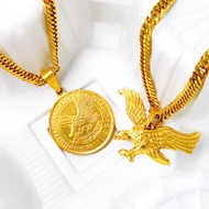 Dayshion Eagle Necklace For Men Stainless Eagle Kwintas Gold Plated High Quanlity Eagle Accessories