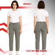 RRJ Ladies Basic Denim Straight Mid-Rise Fitting 179360 (Sage)