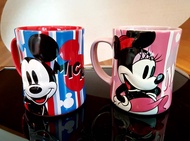 (ราคา 2ใบ) แก้วเซรามิค 3D มิกกี้เมาส์ และ มินนี่เมาส์ ลิขสิทธิ์แท้ Disney ของฝาก ของขวัญ 9x11ซ.ม. Mi
