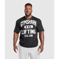 GYM---SHARK Men's Crew Neck Letter Print 100% Cotton Short Sleeve T-Shirt XXL GRAPHIC T-SHIRT