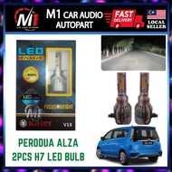 Perodua ALZA LED Headlight H7 Kaier 1 Pair 6000K WHITE Bright Putih Bulb Car Headlight Headlmap LED 