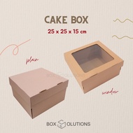 BIG SIZE BOX BOX/ SPONGE CAKE BOX CAKE TART BOX/ - 25x25x15 cm 25 x 25 x 15 cm (THICK) e-flute