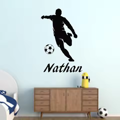 Soccer Decal / Custom Soccer Wall Decal / Soccer Player Decal / Boys Room Decal / Boys Room Decor / 