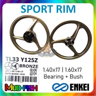 ENKEI 3 LEGS TL33 SPORT RIM FOR YAMAHA Y125Z | LC135 V8 FI 1.40X17 | 1.60X17 (BRONZE)