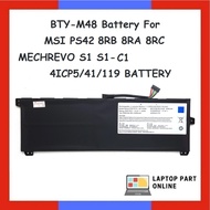 BTY-M48 Battery For MSI PS42 8RB 8RA 8RC MECHREVO S1 S1-C1 4ICP5/41/119 BATTERY