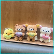 HK1 Rilakkuma x Pure Gummy Collaboration Plushie Keychain Cute Bear Chick Glitter Heart Bag Charm KH