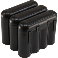 3 Pack AA/AAA / CR123A Black Battery Holder Storage Cases