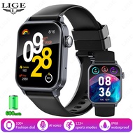 LIGE 2025 IPS Mah แบตเตอรี่ก้อนใหญ่600จอ HD สมาร์ทวอท์ชผู้ชายและผู้หญิง IP68โทรผ่านบลูทูธกันน้ำได้เค