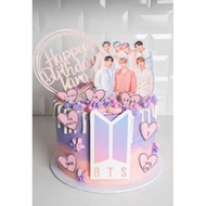 ❍BTS THEME PRINTED CAKE &amp; CUPCAKE TOPPER CUSTOMIZED BTS PRINTED CAKE TOPPERS